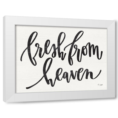 Fresh from Heaven White Modern Wood Framed Art Print by Jaxn Blvd.