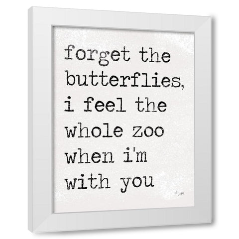 The Whole Zoo White Modern Wood Framed Art Print by Jaxn Blvd.