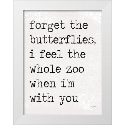 The Whole Zoo White Modern Wood Framed Art Print by Jaxn Blvd.