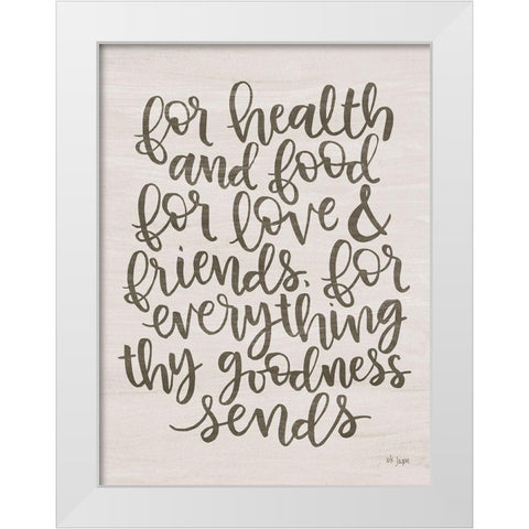 Give Thanks II White Modern Wood Framed Art Print by Jaxn Blvd.