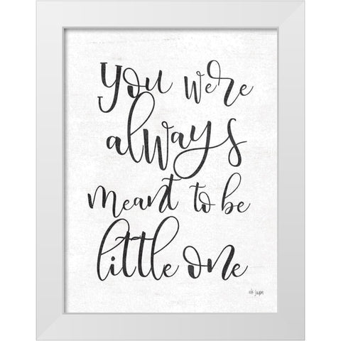 Meant to Be White Modern Wood Framed Art Print by Jaxn Blvd.