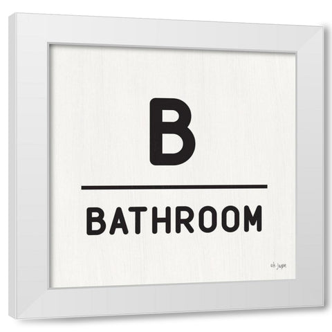 Bathroom White Modern Wood Framed Art Print by Jaxn Blvd.
