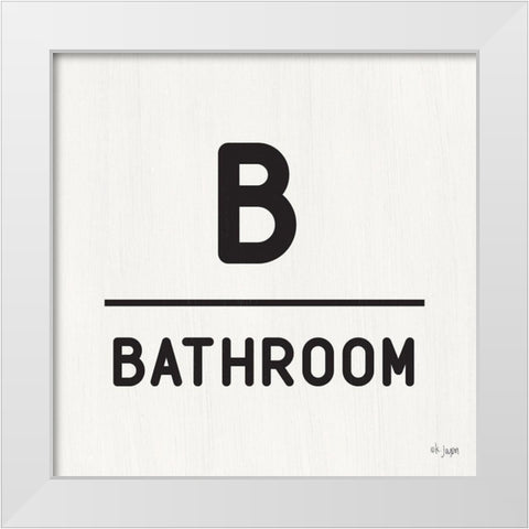 Bathroom White Modern Wood Framed Art Print by Jaxn Blvd.