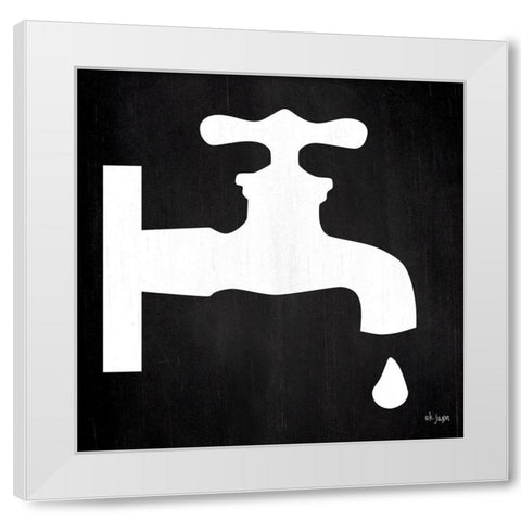 Faucet Drip White Modern Wood Framed Art Print by Jaxn Blvd.