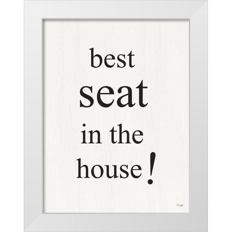Best Seat White Modern Wood Framed Art Print by Jaxn Blvd.