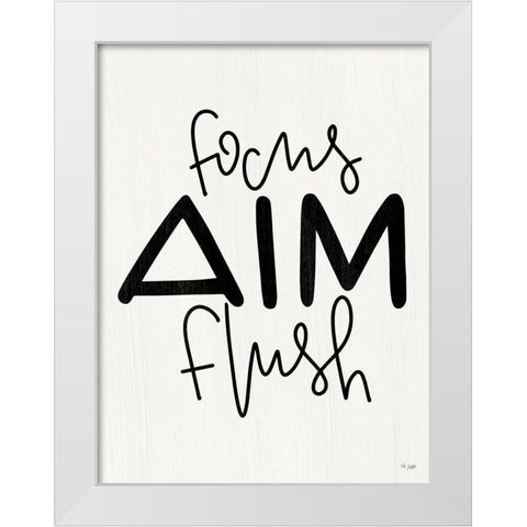 Focus-Aim-Flush White Modern Wood Framed Art Print by Jaxn Blvd.