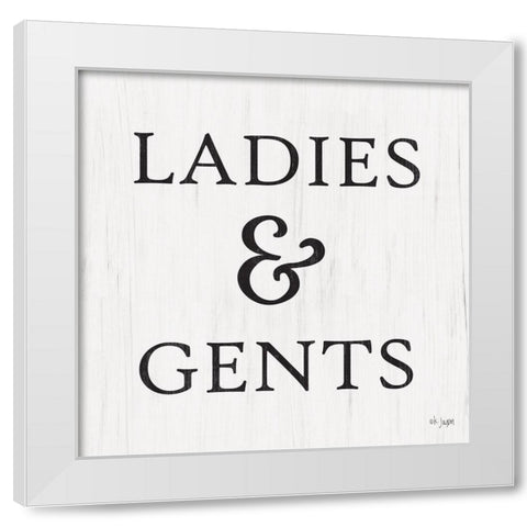 Ladies And Gents White Modern Wood Framed Art Print by Jaxn Blvd.