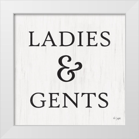 Ladies And Gents White Modern Wood Framed Art Print by Jaxn Blvd.