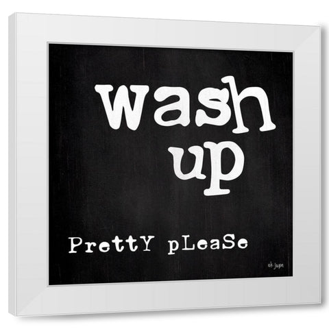 Wash Up White Modern Wood Framed Art Print by Jaxn Blvd.