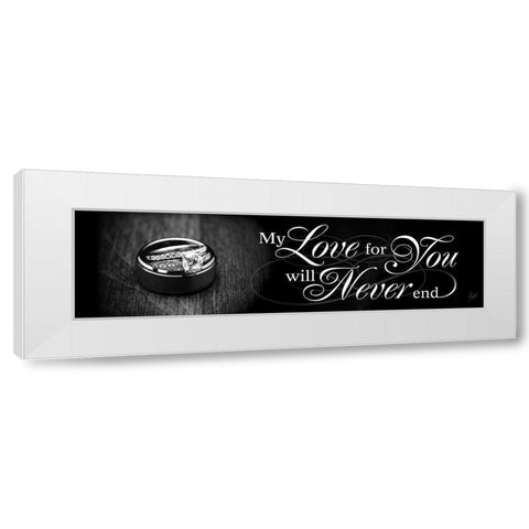 My Love for You White Modern Wood Framed Art Print by Spivey, Justin
