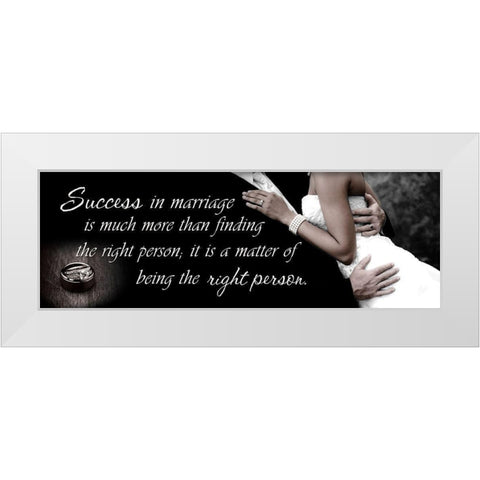 Success in Marriage White Modern Wood Framed Art Print by Spivey, Justin