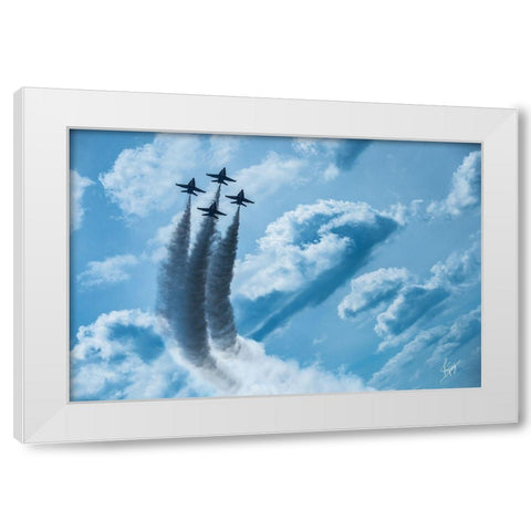 Making Clouds White Modern Wood Framed Art Print by Spivey, Justin