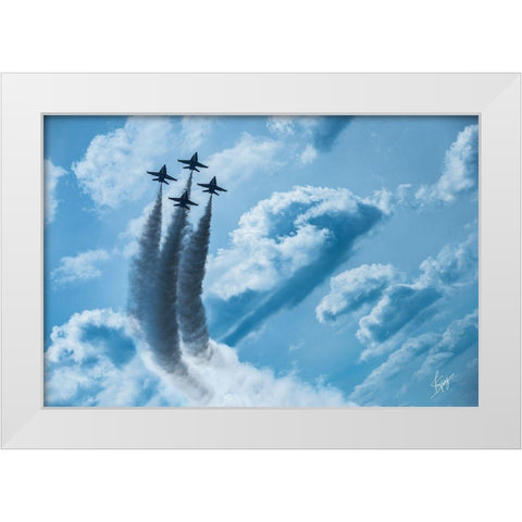 Making Clouds White Modern Wood Framed Art Print by Spivey, Justin