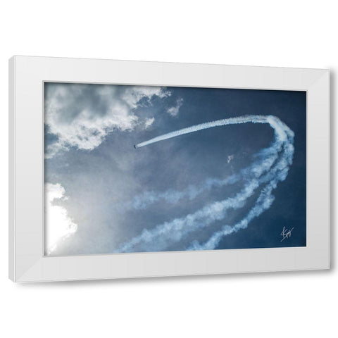 Clouded Space White Modern Wood Framed Art Print by Spivey, Justin