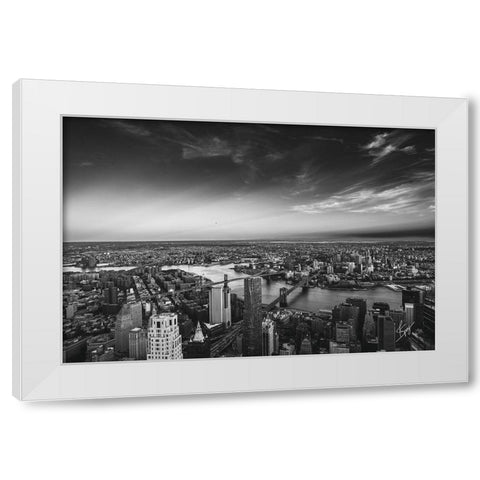 Peace Above White Modern Wood Framed Art Print by Spivey, Justin