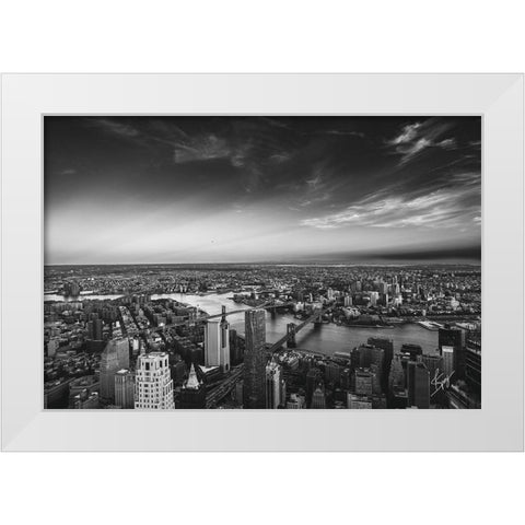 Peace Above White Modern Wood Framed Art Print by Spivey, Justin