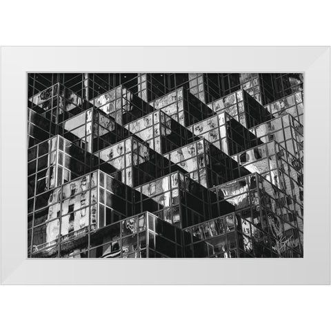 Boxed Up White Modern Wood Framed Art Print by Spivey, Justin