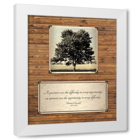 Opportunity White Modern Wood Framed Art Print by Jones, John