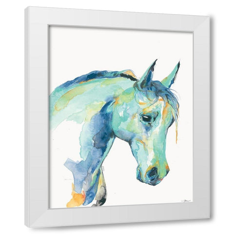 River I White Modern Wood Framed Art Print by Mingo, Jessica