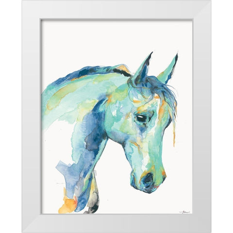 River I White Modern Wood Framed Art Print by Mingo, Jessica