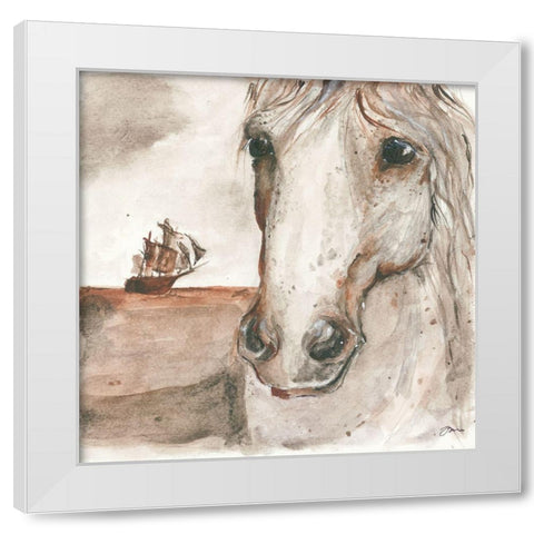 Early Settler White Modern Wood Framed Art Print by Mingo, Jessica
