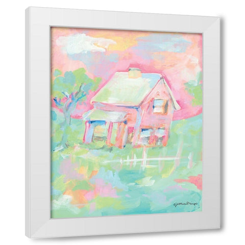 Sherbet Cottage White Modern Wood Framed Art Print by Mingo, Jessica