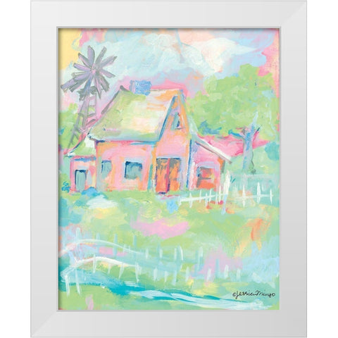 Sherbet House White Modern Wood Framed Art Print by Mingo, Jessica