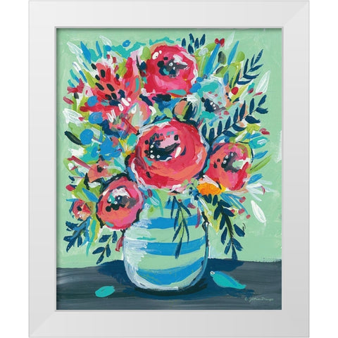 Sophias Flowers White Modern Wood Framed Art Print by Mingo, Jessica