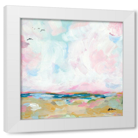 Beach Days I White Modern Wood Framed Art Print by Mingo, Jessica