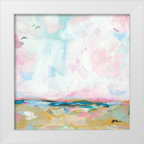 Beach Days I White Modern Wood Framed Art Print by Mingo, Jessica