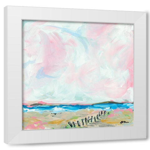 Beach Days II White Modern Wood Framed Art Print by Mingo, Jessica