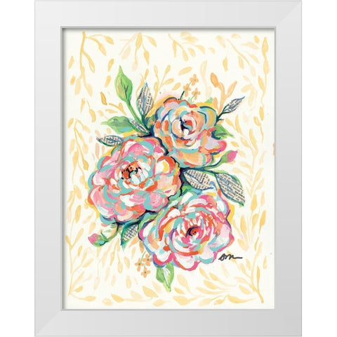 Vintage Rose White Modern Wood Framed Art Print by Mingo, Jessica