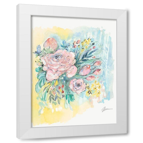 Flowers for Ruby          White Modern Wood Framed Art Print by Mingo, Jessica