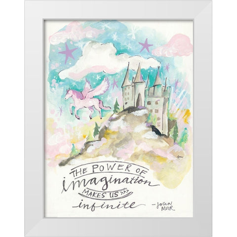 Power of Imagination White Modern Wood Framed Art Print by Mingo, Jessica