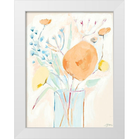 Restful Harmony I White Modern Wood Framed Art Print by Mingo, Jessica