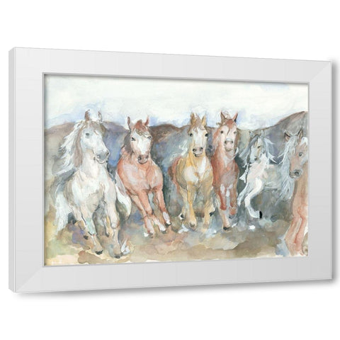 Kinetic White Modern Wood Framed Art Print by Mingo, Jessica