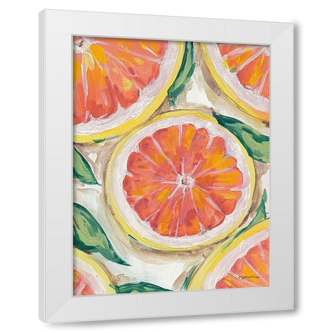 Blood Orange White Modern Wood Framed Art Print by Mingo, Jessica