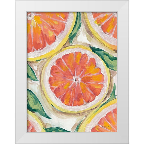 Blood Orange White Modern Wood Framed Art Print by Mingo, Jessica