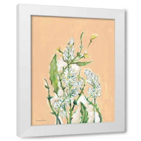 Spring Flora White Modern Wood Framed Art Print by Mingo, Jessica