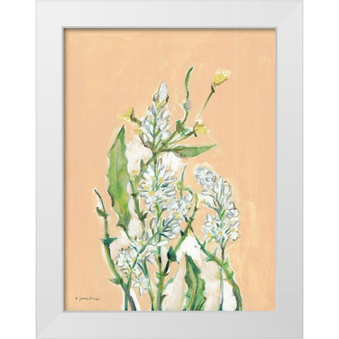 Spring Flora White Modern Wood Framed Art Print by Mingo, Jessica