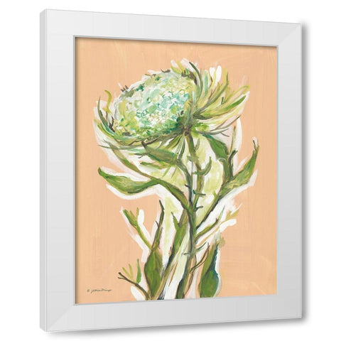 Spring Greens White Modern Wood Framed Art Print by Mingo, Jessica