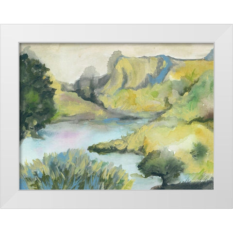 A Place of Beauty White Modern Wood Framed Art Print by Mingo, Jessica