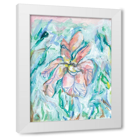 Wild Iris II White Modern Wood Framed Art Print by Mingo, Jessica