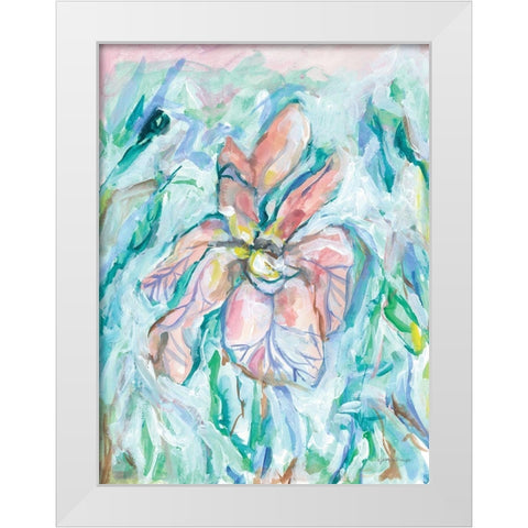 Wild Iris II White Modern Wood Framed Art Print by Mingo, Jessica