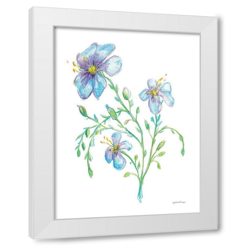 Wild Flax White Modern Wood Framed Art Print by Mingo, Jessica