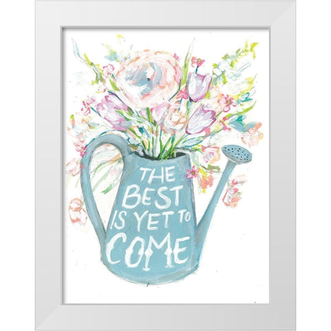 The Best Floral White Modern Wood Framed Art Print by Mingo, Jessica