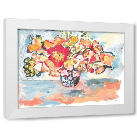 Smile II White Modern Wood Framed Art Print by Mingo, Jessica