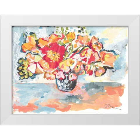Smile II White Modern Wood Framed Art Print by Mingo, Jessica