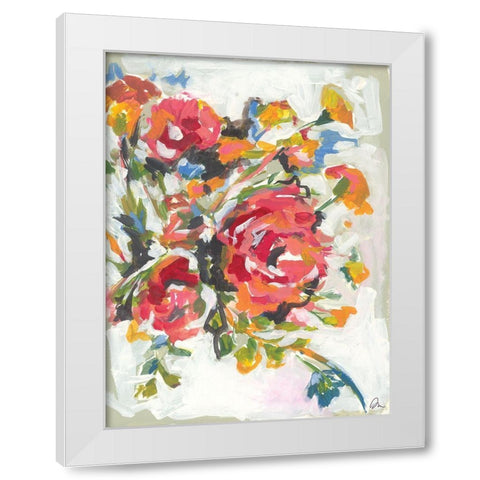 Smile III White Modern Wood Framed Art Print by Mingo, Jessica