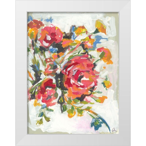 Smile III White Modern Wood Framed Art Print by Mingo, Jessica